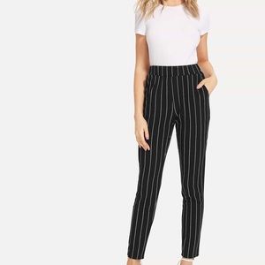 Striped Stretchy Trouser Pants